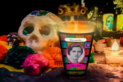 vectores plantilas DÍA DE MUERTOS,FESTEJO,FESTIVIDAD,VELADORA,